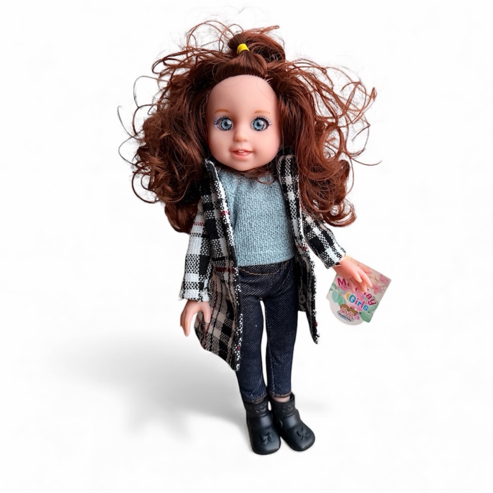 MAY MAY GIRLS Doll Toy Red Hair Blue Eyes Brand New